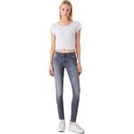 Graue Super Skinny LTB Skinny Jeans aus Kunstfaser für Damen Größe XS Weite 29 