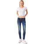 Reduzierte Blaue LTB Hüftjeans & Low Waist Jeans mit Reißverschluss aus Kunstfaser für Damen Größe XS Weite 29 