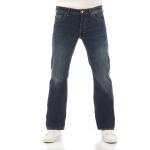 Blaue Stonewashed Jeans mit Knopf aus Denim für Herren Größe L Weite 33 