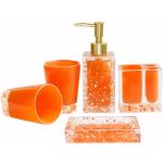 Orange Runde Seifenschalen & Seifenablagen aus Kunstharz 5-teilig 