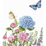 Luca-S BA2360 Sommerblumen und Schmetterlinge Aida