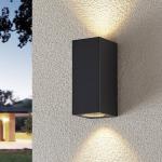 Reduzierte Dunkelgraue Moderne Außenwandleuchten & Außenwandlampen aus Aluminium GU10 4-teilig 