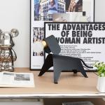 Reduzierte Schwarze Abstrakte Tischlampen & Tischleuchten mit Tiermotiv aus Eisen 