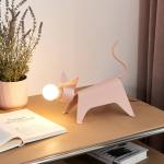 Reduzierte Pinke Abstrakte Tischlampen & Tischleuchten mit Tiermotiv aus Eisen 