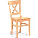 Hellbraune Möbel-Eins Ludwig Holzstühle lackiert aus Massivholz Breite 0-50cm, Höhe 50-100cm, Tiefe 0-50cm 