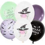 Reduzierte Grüne Buttinette Runde Luftballons mit Halloween-Motiv 6-teilig 