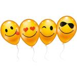 Gelbe Stylex Schreibwaren Emoji Smiley Luftballons 6-teilig 