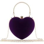 Violette Motiv Clutches aus Veloursleder für Damen für Partys 