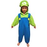 Blaue Super Mario Luigi Tierkostüme aus Fleece für Kinder Größe 134 