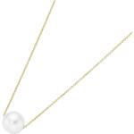 Goldene Elegante Perlenketten aus Gold 10 Karat mit Echte Perle 