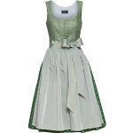 Grüne Luis Steindl Maxi Rundhals-Ausschnitt Leinenkleider aus Baumwolle für Damen Größe M 
