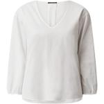 Reduzierte Weiße 3/4-ärmelige Luisa Cerano V-Ausschnitt Blusenshirts & Schlusen aus Baumwolle für Damen Größe L 