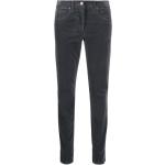 Graue Luisa Cerano Skinny Jeans mit Reißverschluss für Damen Größe XS Weite 34, Länge 36 