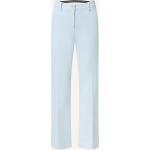 Hellblaue Luisa Cerano Bundfaltenhosen mit Reißverschluss aus Jersey für Damen Größe M 