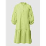 Reduzierte Neongrüne 3/4-ärmelige Luisa Cerano Stehkragen Kleider A-Linie aus Baumwolle für Damen Größe M 
