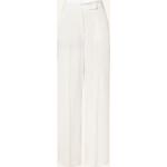 Weiße Luisa Cerano Bundfaltenhosen mit Reißverschluss aus Leinen für Damen Größe M 