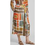 Khakifarbene Luisa Cerano Midi Festliche Röcke mit Reißverschluss aus Seide für Damen Größe M 