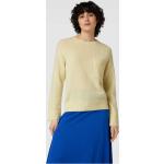 Gelbe Unifarbene Luisa Cerano Kaschmir-Pullover aus Wolle für Damen Größe S 