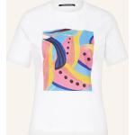 Cremefarbene Luisa Cerano T-Shirts aus Baumwolle für Damen Größe XS 