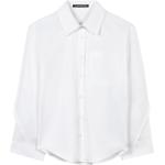 Weiße Luisa Cerano Hemdblusen mit Knopf aus Baumwolle für Damen Größe L 