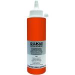 LUKAS Cryl Studio 250 ml, Acrylfarbe in Premium-Qualität, Tagesleuchtfarbe Signalrot