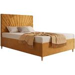 Minimalistische Polsterbetten mit Bettkasten aus Stoff mit Stauraum 180x200 