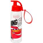 LULABI DISNEY CARS - Kinder-Plastikflasche mit Disney CARS Motiv, wiederverwendbar und BPA-frei, robuste Flasche, praktisch für Schule und Schwimmbad, mit Sicherheitsverschluss, 500 ml - Rot