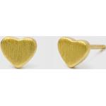 Silberne Herzohrstecker mit Kopenhagen-Motiv vergoldet für Damen zum Valentinstag 