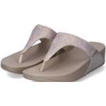 Beige FitFlop Lulu Bio Schuhe mit Glitzer in Normalweite aus Textil Größe 40 mit Absatzhöhe 5cm bis 7cm 
