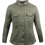 Olivgrüne Langärmelige John Doe Button Down Kragen Shirts mit Tasche mit Reißverschluss für Damen Größe XL 