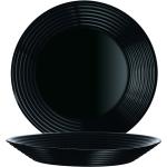 Schwarze Unifarbene Moderne Runde Suppenteller stapelbar 12-teilig 