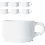 Weiße Luminarc Kaffeetassen-Sets 140 ml aus Glas mikrowellengeeignet 6-teilig 