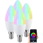 Weiße Leuchtmittel smart home E14 4-teilig 