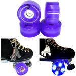 Luminous Rollschuh Disco Roller Skates Wheels LED Rollen (4Stück) 62mm 85a Lila
