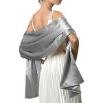 Silberne Unifarbene Elegante Chiffonschals aus Chiffon für Damen Einheitsgröße für Zeremonien für den für den Sommer 