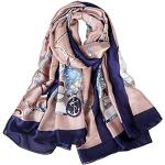 Rosa Maritime Pashmina-Schals mit Meer-Motiv aus Seide für Damen Einheitsgröße für den für den Sommer 