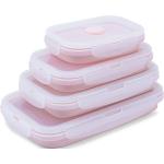 Rosa Lunchboxen & Snackboxen klappbar 4-teilig 