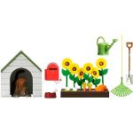 Lundby Gartenset Puppenhaus - 29-teilig - Puppenhauszubehör - Garten - Haustier, Gartenwerkzeug, Blumenbeet, Briefkasten - Zubehör - ab 4 Jahre - 11 cm Puppen - Minipuppen 1:18