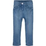 Hellblaue Slim Jeans für Kinder aus Denim für Mädchen Größe 104 