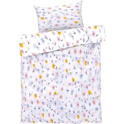 LUPILU® Baby Bettwäsche, 135 x 100 cm, Blumen - B-Ware sehr gut
