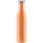 Lurch 240961 Isolierflasche / Thermoflasche für heiße und kalte Getränke aus Doppelwandigem Edelstahl 0,75l, pearl orange
