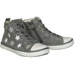 Reduzierte Graue Sterne Lurchi Low Sneaker mit Glitzer aus Leder für Kinder Größe 32 