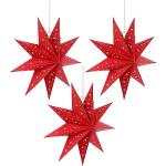 Reduzierte Rote Sterne Lampenschirme mit Weihnachts-Motiv aus Papier 