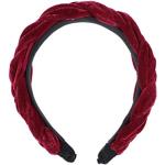 Reduzierte Rote Geflochtene Vintage Gepolsterte Haarreifen gepolstert für Damen 