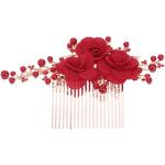 Reduzierte Rosa Elegante Haarkämme Hochzeit glänzend aus Kristall für Damen für die Braut 
