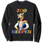 Lustige Captain Giraffe The Zookeeper African Animals Zoo Sweatshirt
