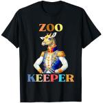 Lustige Captain Giraffe The Zookeeper African Animals Zoo T-Shirt