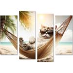 Lustige Katze Mit Sonnenbrille Meer Strand Haustier Entspann Bilder