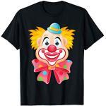 Lustiges Karneval Clown Gesicht Kostüm Faschings T-Shirt