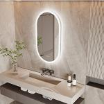Reduzierte Ovale Wandspiegel mit Beleuchtung beschlagfrei 